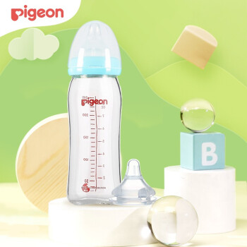 贝亲  宽口径玻璃奶瓶 240ml 奶嘴组套